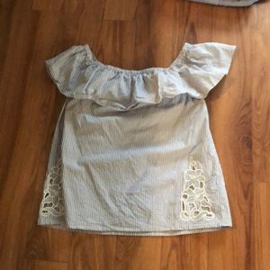 Merona (Target brand) Off the Shoulder striped top